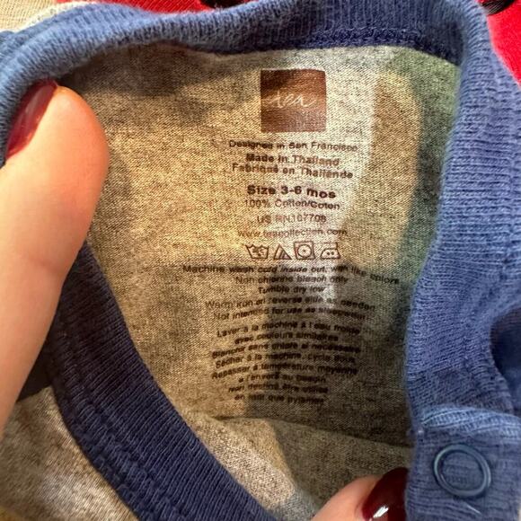 3 Tea Collection Screen Print Raglan T-Shirts, GUC, Sz XS (3-6mo) (AA2) - Picture 7 of 7